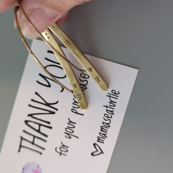 Silpada brass/gold colored and cz earrings - Picture 4 of 6